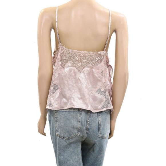 Free People Intimates Shimmer On Cami Blush Pink Lace Tank Size Small NWT - Picture 2 of 3
